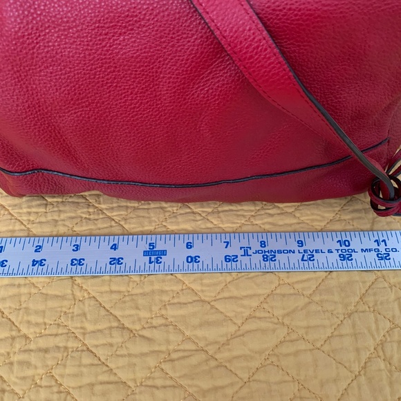 Michael Kors Large Leather Red Tote with Tassels - Picture 10 of 16